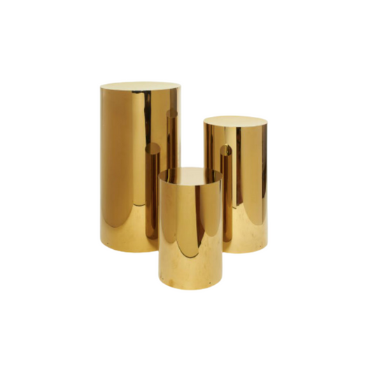 Gold Cylinder Pedestal