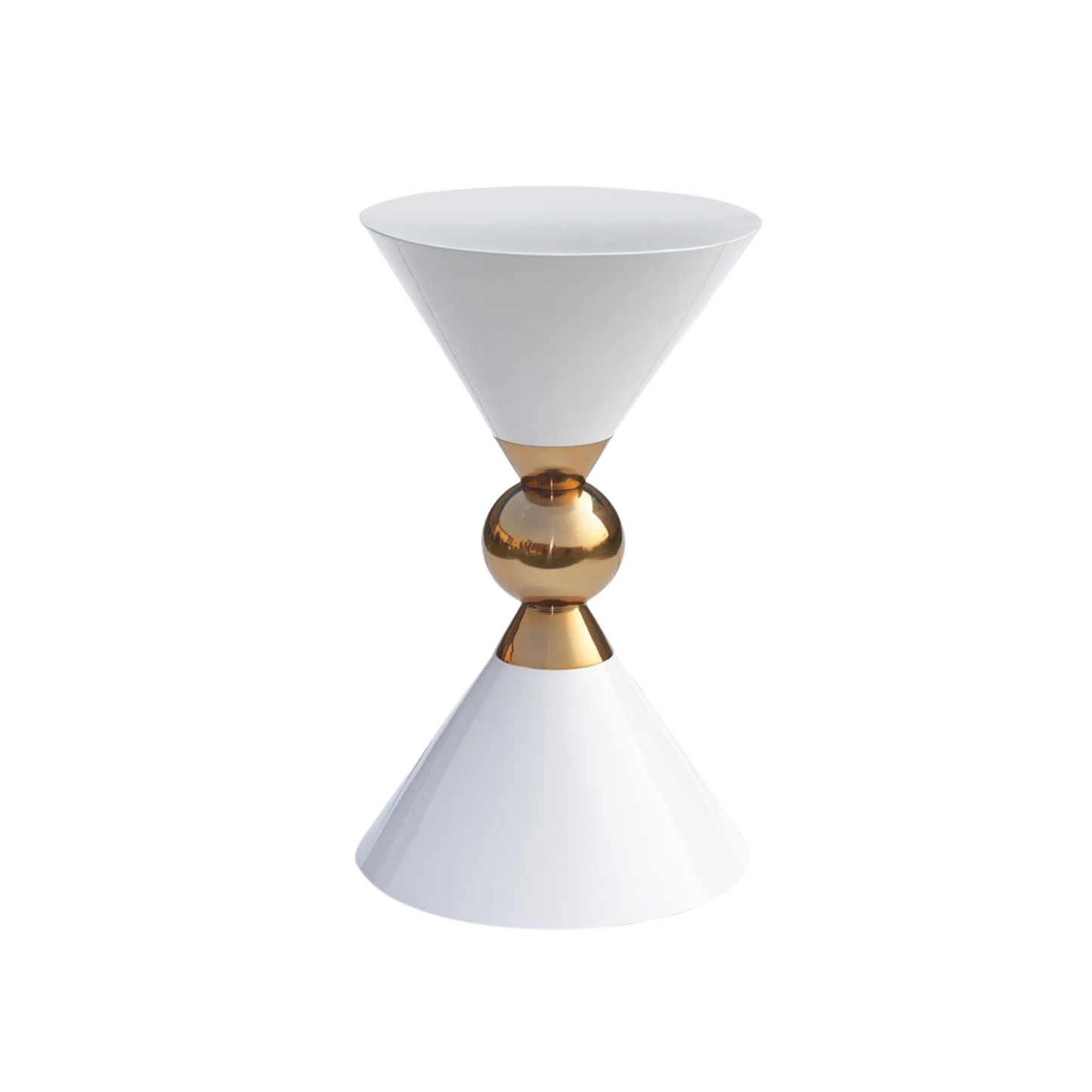 Gold + White Hourglass Highboy